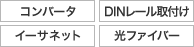 コンバータ、DINレール取付け、イーサネット、光ファイバー