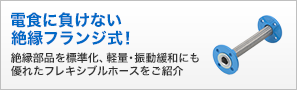 電食に負けない絶縁フランジ式！