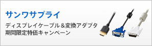 サンワサプライ ディスプレイケーブル＆変換アダプタ 期間限定特価キャンペーン