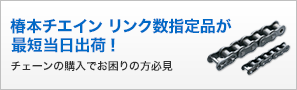 椿本チエイン、リンク数指定品が最短当日出荷！