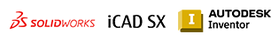 img SOLIDWORKS、iCAD SX、Inventor