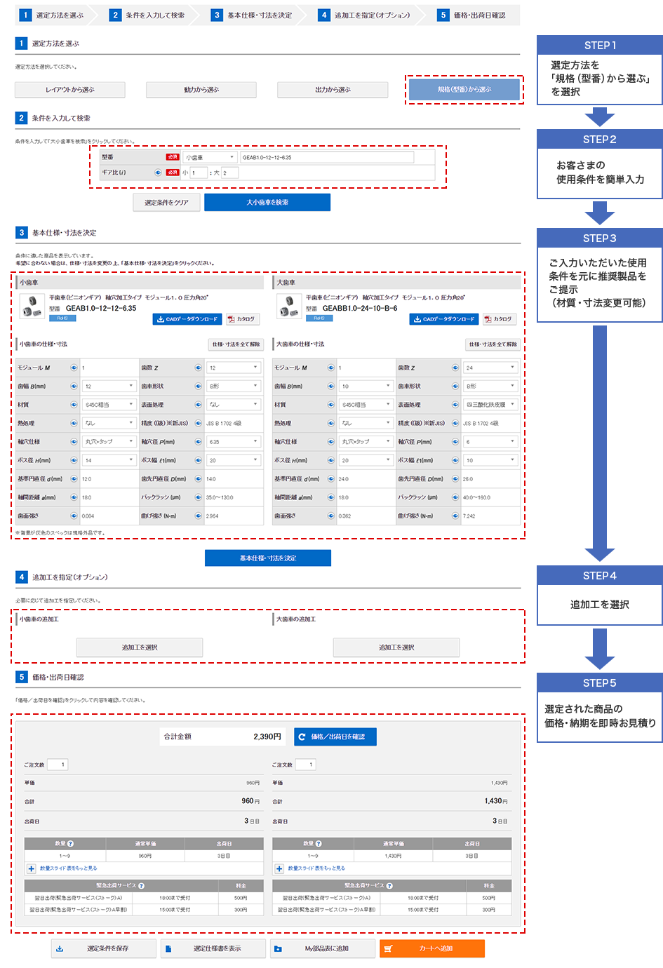 規格（型番）から選ぶ